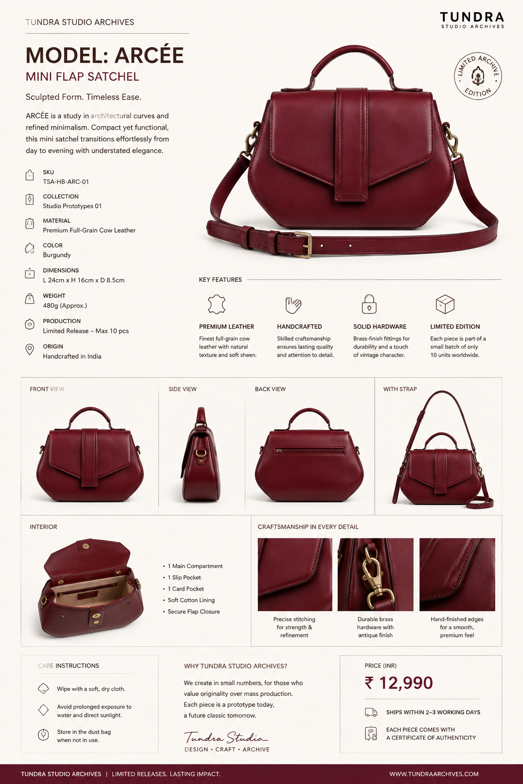 Acree Slim Crossbody Satchel